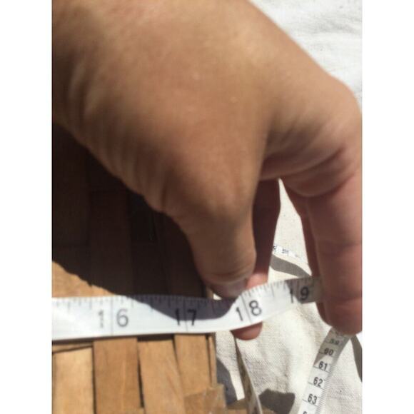 Wicker basket bathroom organizer magazine holder blanket handle farmhouse rustic - Picture 10 of 12